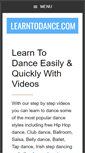 Mobile Screenshot of learntodance.com